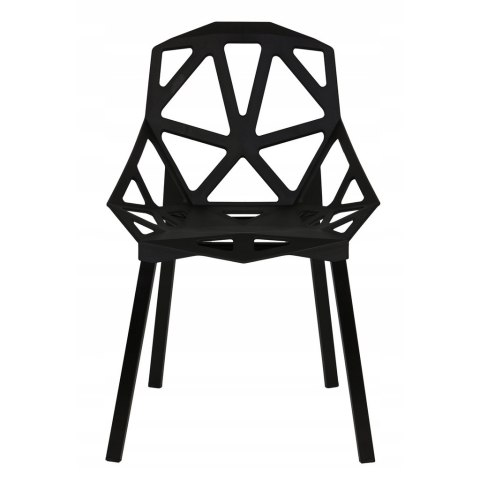 Komplet nowoczesnych krzeseł krzesło do salonu czarne 4 sztuki ModernHome Komplet nowoczesnych krzeseł krzesło do salonu czarne 4 sztuki ModernHome