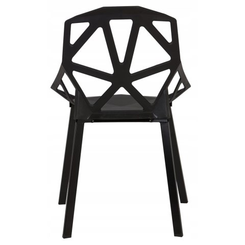 Komplet nowoczesnych krzeseł krzesło do salonu czarne 4 sztuki ModernHome Komplet nowoczesnych krzeseł krzesło do salonu czarne 4 sztuki ModernHome