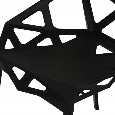 Komplet nowoczesnych krzeseł krzesło do salonu czarne 4 sztuki ModernHome Komplet nowoczesnych krzeseł krzesło do salonu czarne 4 sztuki ModernHome