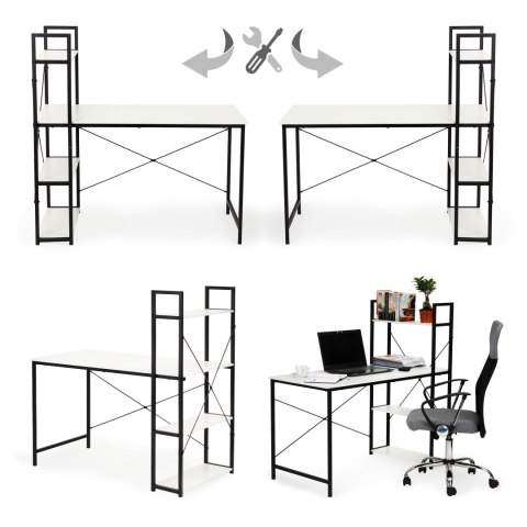 Biurko komputerowe biurowe stół + regał półki loft ModernHome Biurko komputerowe biurowe stół + regał półki loft ModernHome