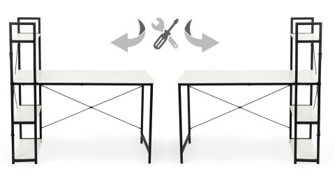 Biurko komputerowe biurowe stół + regał półki loft ModernHome Biurko komputerowe biurowe stół + regał półki loft ModernHome