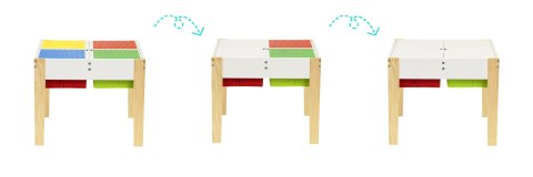 Drewniane meble dla dzieci zestaw stół + 2 krzesła ECOTOYS Drewniane meble dla dzieci zestaw stół + 2 krzesła ECOTOYS