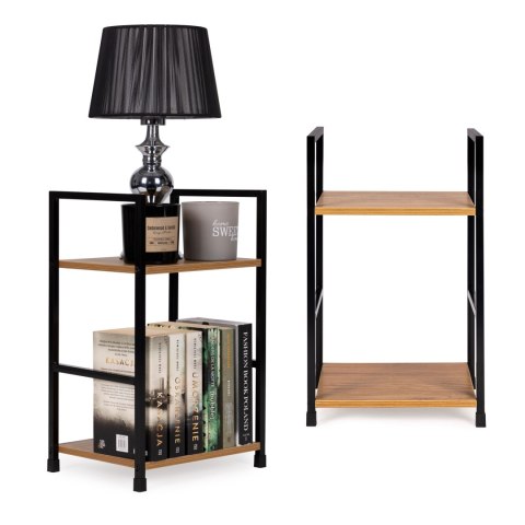 Regał drewniany nowoczesny szafka nocna 2 półki LOFT ModernHome Regał drewniany nowoczesny szafka nocna 2 półki LOFT ModernHome
