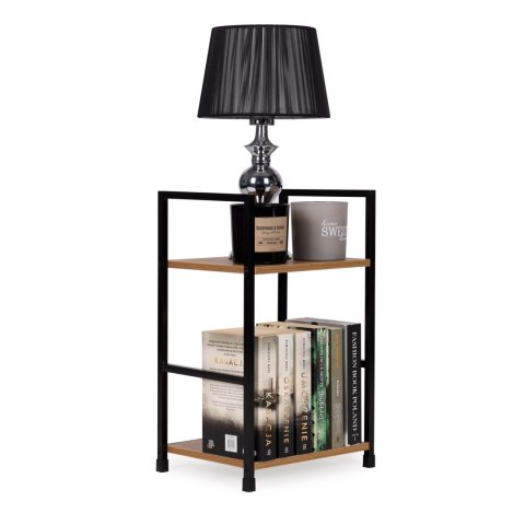 Regał drewniany nowoczesny szafka nocna 2 półki LOFT ModernHome Regał drewniany nowoczesny szafka nocna 2 półki LOFT ModernHome