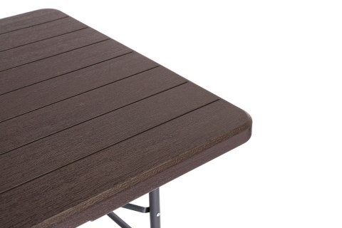 Zestaw cateringowy stół bankietowy 180 cm + 2 ławki brąz ModernHome Zestaw cateringowy stół bankietowy 180 cm + 2 ławki brąz ModernHome