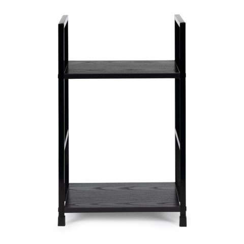 Regał drewniany nowoczesny szafka nocna 2 półki LOFT czarny ModernHome Regał drewniany nowoczesny szafka nocna 2 półki LOFT czarny ModernHome