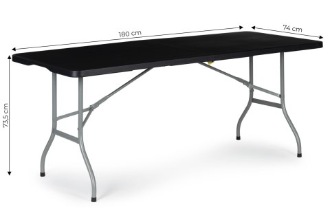 Stół składany cateringowy ogrodowy bankietowy 180 cm czarny MultiGarden