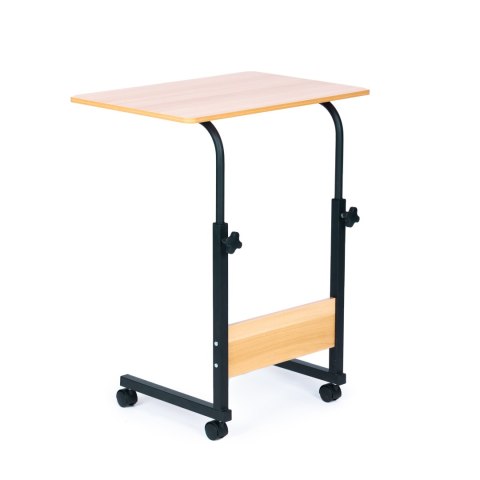 Stolik pod laptopa z kółkami biurko dostawiane do fotela kanapy brązowy ModernHome Stolik pod laptopa z kółkami biurko dostawiane do fotela kanapy brązowy ModernHome