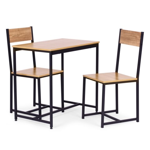 Zestaw komplet mebli stolik 2 krzesła metal MDF ModernHome Zestaw komplet mebli stolik 2 krzesła metal MDF ModernHome