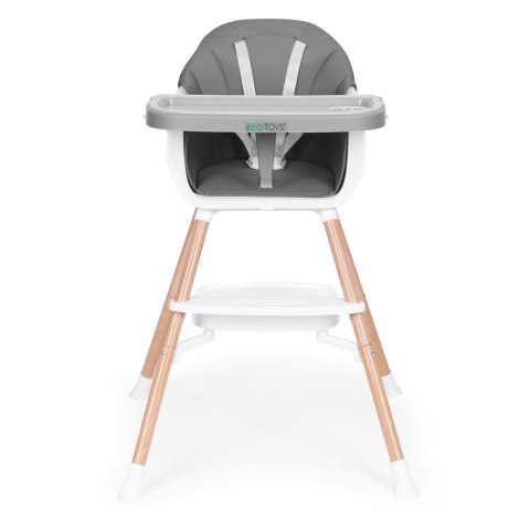 Fotelik krzesełko do karmienia dzieci 2w1 szary ECOTOYS Fotelik krzesełko do karmienia dzieci 2w1 szary ECOTOYS