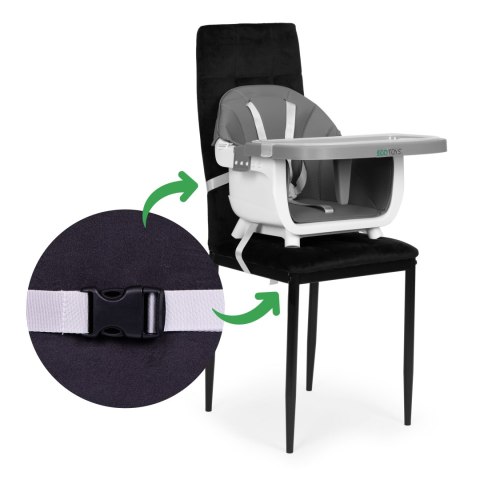 Fotelik krzesełko do karmienia dzieci 2w1 szary ECOTOYS Fotelik krzesełko do karmienia dzieci 2w1 szary ECOTOYS