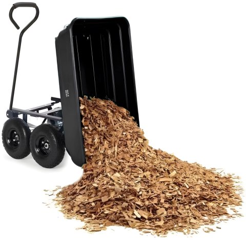 Wózek transportowy ogrodowy taczka wywrotka 75L 200 kg duże pompowane koła MultiGarden Wózek transportowy ogrodowy taczka wywrotka 75L 200 kg duże pompowane koła MultiGarden