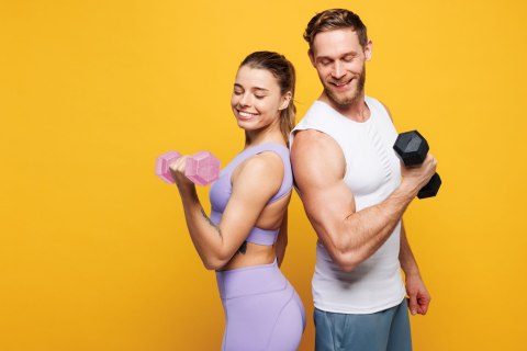 Hantle sześciokątne zestaw 2x1 kg ciężarki do ćwiczeń obciążniki fitness różowe ModernHome Hantle sześciokątne zestaw 2x1 kg ciężarki do ćwiczeń obciążniki fitness różowe ModernHome