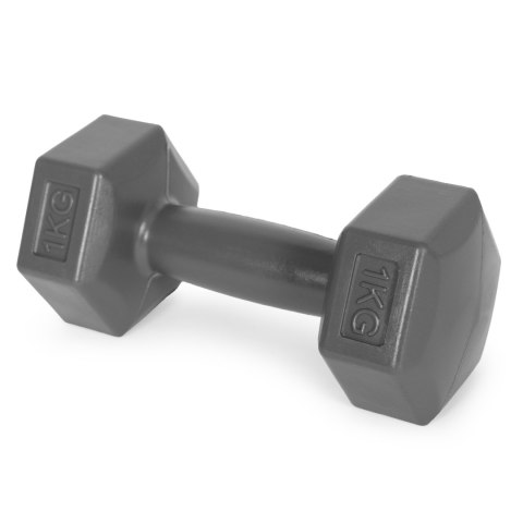 Hantle sześciokątne zestaw 2x1 kg ciężarki do ćwiczeń obciążniki fitness szare ModernHome Hantle sześciokątne zestaw 2x1 kg ciężarki do ćwiczeń obciążniki fitness szare ModernHome