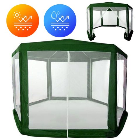 Namiot pawilon ogrodowy handlowy 2x2x2 m z moskitierą zielony MultiGarden Namiot pawilon ogrodowy handlowy 2x2x2 m z moskitierą zielony MultiGarden