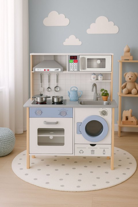 Kuchnia dla dzieci dźwięki LED piekarnik pralka akcesoria kuchenne ECOTOYS Kuchnia dla dzieci dźwięki LED piekarnik pralka akcesoria kuchenne ECOTOYS