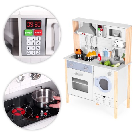 Kuchnia dla dzieci dźwięki LED piekarnik pralka akcesoria kuchenne ECOTOYS Kuchnia dla dzieci dźwięki LED piekarnik pralka akcesoria kuchenne ECOTOYS