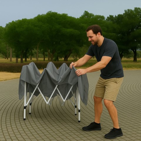 Namiot pawilon ogrodowy 3x3 m rozkładany automatycznie + 4 ścianki boczne MultiGarden Namiot pawilon ogrodowy 3x3 m rozkładany automatycznie + 4 ścianki boczne MultiGarden