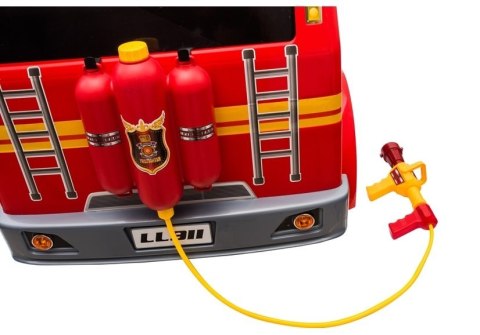 Wóz Strażacki na Akumulator Czerwony Dla Dzieci Pilot LL911 Wóz Strażacki na Akumulator Czerwony Dla Dzieci Pilot LL911