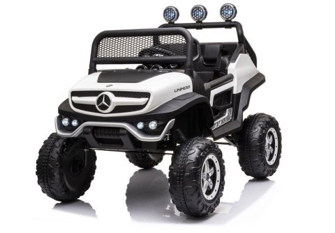 Pojazd na Akumulator Mercedes Unimog S Biały Pojazd na Akumulator Mercedes Unimog S Biały