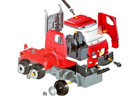 Zestaw DIY Wóz Strażacki 2w1 Wymienne Podnośniki Śrubokręt Dźwięk Efekty Świetlne Kask Zestaw DIY Wóz Strażacki 2w1 Wymienne Podnośniki Śrubokręt Dźwięk Efekty Świetlne Kask