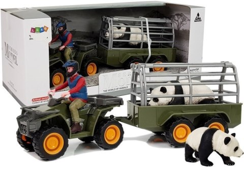Quad z Przyczepką Transporter Figurki Panda Quad z Przyczepką Transporter Figurki Panda
