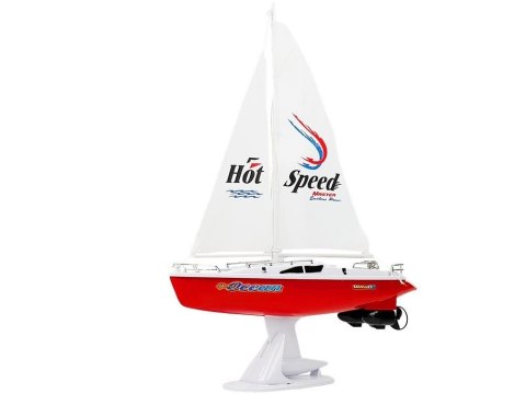 Łódź Żaglówka Zdalnie Sterowana 50 cm Pilot Ster 27 Mhz 15 km/h Czerwona Łódź Żaglówka Zdalnie Sterowana 50 cm Pilot Ster 27 Mhz 15 km/h Czerwona