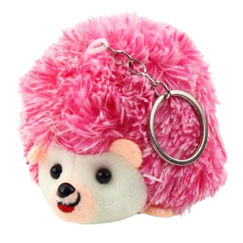 Pluszowy Jeż Maskotka Brelok Kółko Różowy 9cm Pluszowy Jeż Maskotka Brelok Kółko Różowy 9cm
