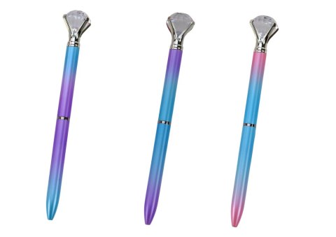 Długopis Z Diamentem Kolorowy Niebieski Wkład 0.7mm Mix Długopis Z Diamentem Kolorowy Niebieski Wkład 0.7mm Mix