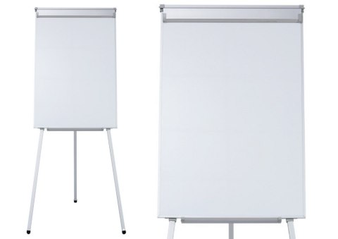 Tablica Magnetyczna Wielofunkcyjna Flipchart Na Trójnogu Biała 70x100cm Tablica Magnetyczna Wielofunkcyjna Flipchart Na Trójnogu Biała 70x100cm