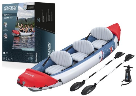 Kajak Dmuchany Trzyosobowy 381 x 100 cm Bestway 65132 Kajak Dmuchany Trzyosobowy 381 x 100 cm Bestway 65132