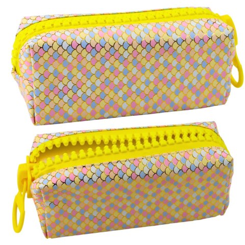 Piórnik Szkolny Organizer Wzór Łusek Syrenich Duży Suwak Kolorowy 21x8cm Piórnik Szkolny Organizer Wzór Łusek Syrenich Duży Suwak Kolorowy 21x8cm