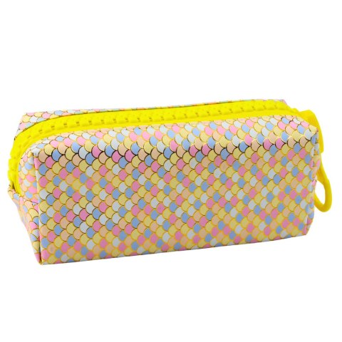 Piórnik Szkolny Organizer Wzór Łusek Syrenich Duży Suwak Kolorowy 21x8cm Piórnik Szkolny Organizer Wzór Łusek Syrenich Duży Suwak Kolorowy 21x8cm