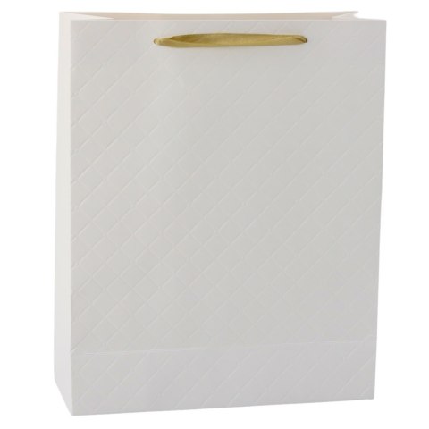 Torba Prezentowa Papierowa Biała Elegancka Złote Kropki 32 x 26 x 12cm Torba Prezentowa Papierowa Biała Elegancka Złote Kropki 32 x 26 x 12cm