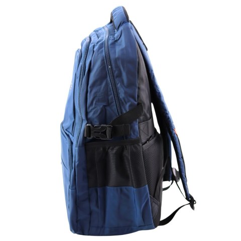 Plecak Miejski Funkcjonalny 9 Kieszeni Granatowy 35L 48cm Plecak Miejski Funkcjonalny 9 Kieszeni Granatowy 35L 48cm
