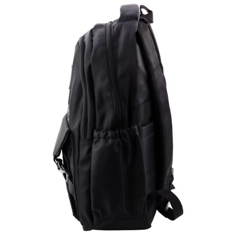 Plecak Miejski Szkolny 6 Kieszeni Back Up Czarny 23L 46cm Plecak Miejski Szkolny 6 Kieszeni Back Up Czarny 23L 46cm