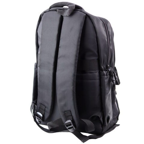 Plecak Miejski Szkolny 6 Kieszeni Back Up Czarny 23L 46cm Plecak Miejski Szkolny 6 Kieszeni Back Up Czarny 23L 46cm