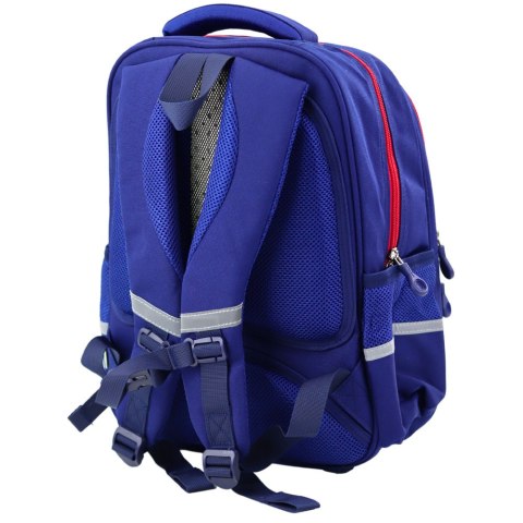 Plecak Szkolny Pas Piersiowy Granatowo Czerwony 20L 38cm Plecak Szkolny Pas Piersiowy Granatowo Czerwony 20L 38cm