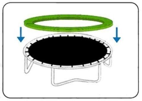 Osłona sprężyny do trampoliny 435 cm 14 FT Czarna Osłona sprężyny do trampoliny 435 cm 14 FT Czarna