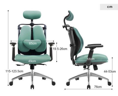Fotel biurowy ergonomiczny ANGEL Stelio Zielony Fotel biurowy ergonomiczny ANGEL Stelio Zielony