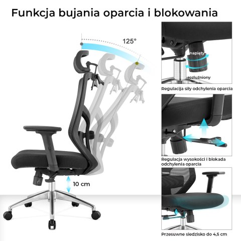 Fotel biurowy ergonomiczny Rosa czarny ANGEL Fotel biurowy ergonomiczny Rosa czarny ANGEL