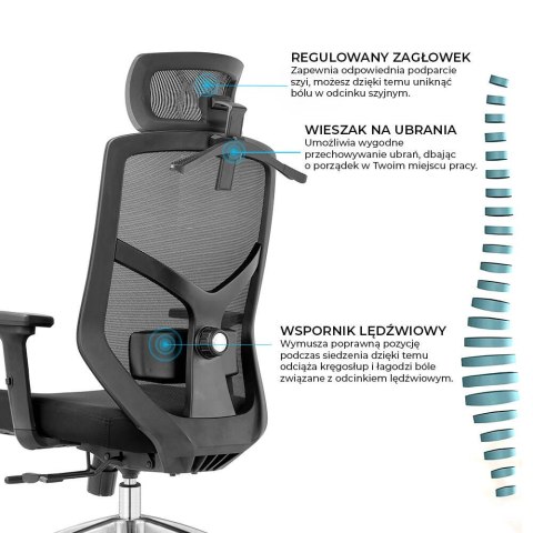 Fotel biurowy ergonomiczny Rosa czerwony ANGEL Fotel biurowy ergonomiczny Rosa czerwony ANGEL