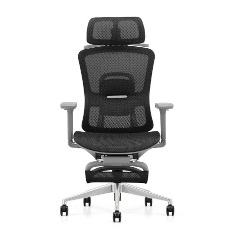 Fotel ergonomiczny ANGEL biurowy obrotowy Homer Czarno-Szary Fotel ergonomiczny ANGEL biurowy obrotowy Homer Czarno-Szary