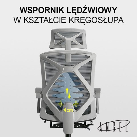 Fotel ergonomiczny ANGEL biurowy obrotowy Spino czarny Fotel ergonomiczny ANGEL biurowy obrotowy Spino czarny