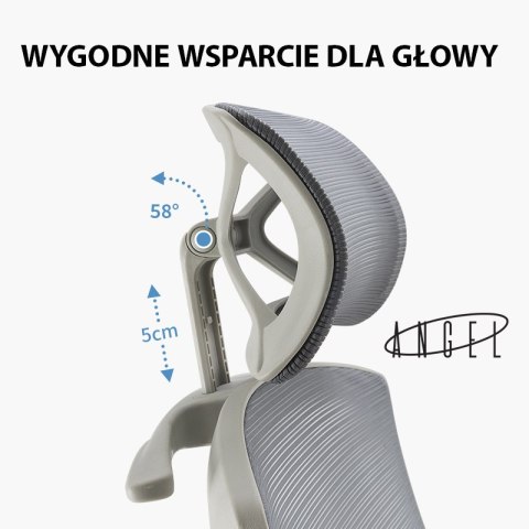 Fotel ergonomiczny ANGEL biurowy obrotowy Spino czarny Fotel ergonomiczny ANGEL biurowy obrotowy Spino czarny