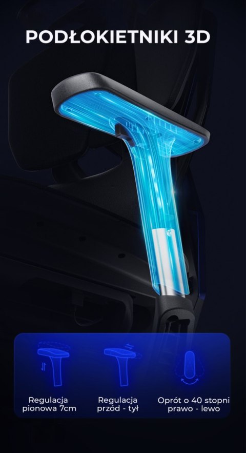 Fotel ergonomiczny gamingowy Angel Furia PRO z podnóżkiem Fotel ergonomiczny gamingowy Angel Furia PRO z podnóżkiem