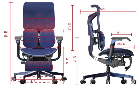 Fotel ergonomiczny gamingowy Angel GamePlus Fotel ergonomiczny gamingowy Angel GamePlus