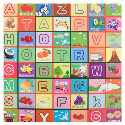 Gruba mata piankowa Eva duże puzzle pankowe 120x120x 1cm alfabet EM2002O Gruba mata piankowa Eva duże puzzle pankowe 120x120x 1cm alfabet EM2002O