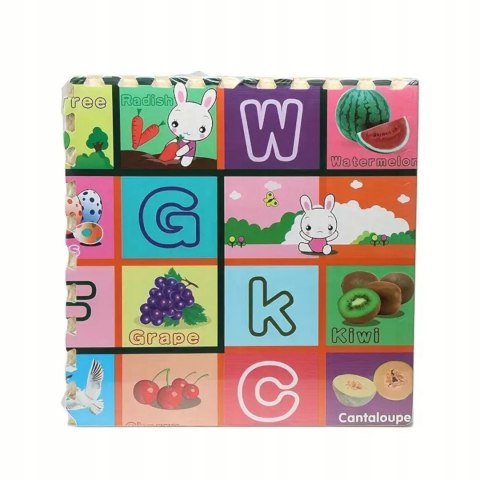 Gruba mata piankowa Eva duże puzzle pankowe 120x120x 1cm alfabet EM2002O Gruba mata piankowa Eva duże puzzle pankowe 120x120x 1cm alfabet EM2002O