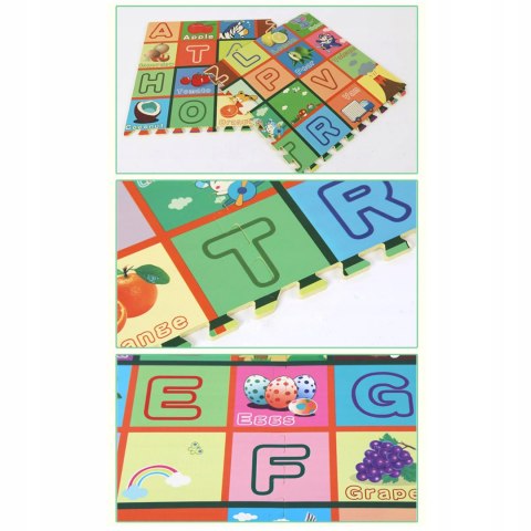 Gruba mata piankowa Eva duże puzzle pankowe 120x120x 1cm alfabet EM2002O Gruba mata piankowa Eva duże puzzle pankowe 120x120x 1cm alfabet EM2002O